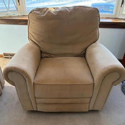 Faux Suede Rocking Armchair 