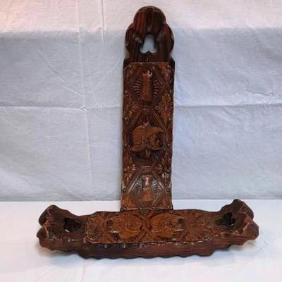 Spanish Knights Wood & Leather Chair- Seat Only