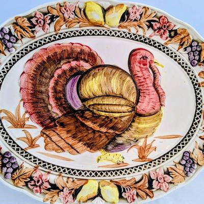 Vintage Turkey Platter