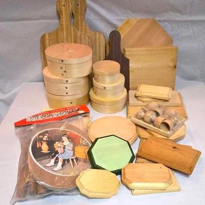 Assorted Wooden Craft Items