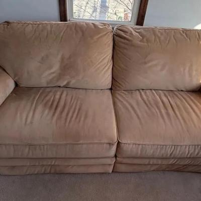 Faux Suede Upholstered Sofa