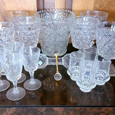 Bar & Buffet Beauties  - Classic Cut Glass & Crystal Clear Service Items 