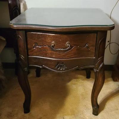 Pair Of Wonderfully Wavy Wooden Night Stands 