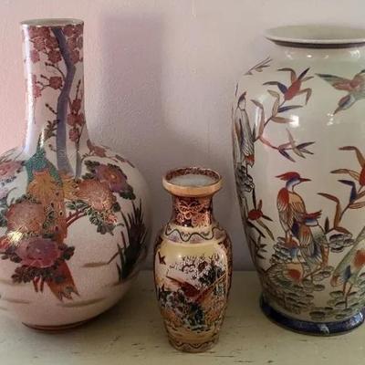 Lovely Japanese Satsuma Vases 