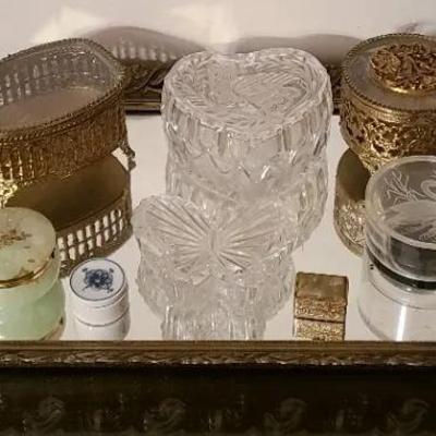 A Treasure Trove Of Trinket Boxes With Bonus Vanity Topper Tray