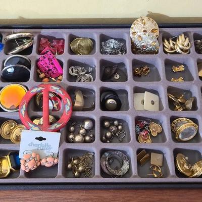 Exotic Earring Assortment - Includes Some Monet & Trifari