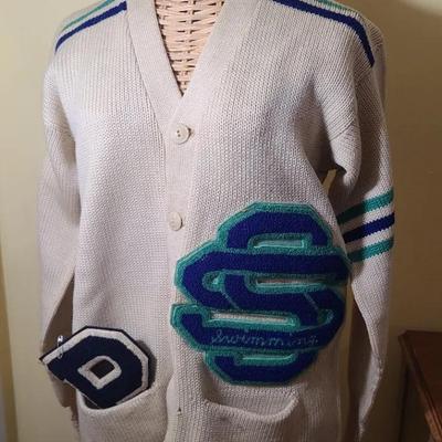 Englewood Knitting Mills Wool Letterman's Sweater & Letter