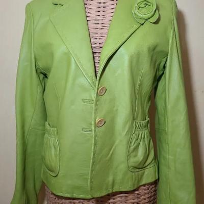Lovely Lime Wilson's Short Leather Jacket