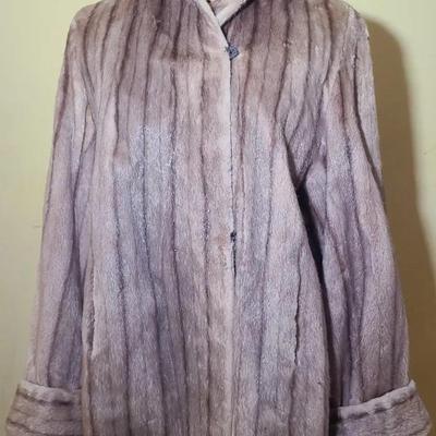 Blue Iris Mink Fur Stroller 