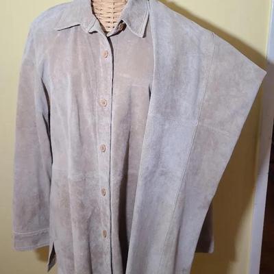 Nordstrom Leather 2 pc Set - Long Sleeve Button-Down Shirt & Matching Pants