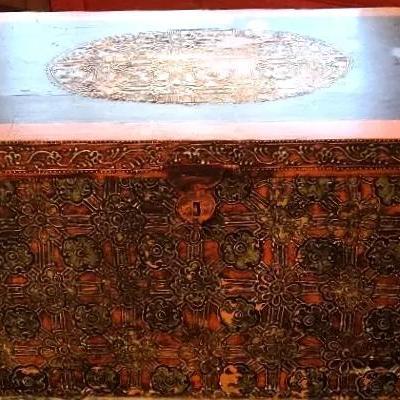 Decorative Wooden Chest/Trunk - Coffee Table Or Stylish Storage Solution 