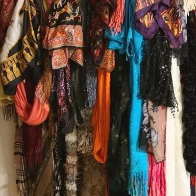 Wrap Yourself In A Sea Of Scarves - Mega Lot Of Ladies Fashion Accessories 