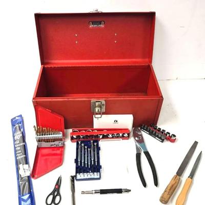 "Kennedy" KK16 Vintage Steel Tool Box With Tools