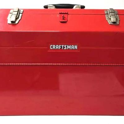 "Craftsman" Vintage Metal Cantilever Tool Box