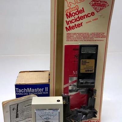 RC Aircraft Precision Set: Robart Incidence Meter & Vintage TachMaster II