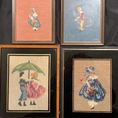 Framed Needle Point Art