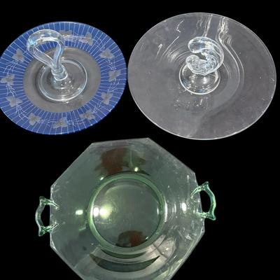 Vintage Glass Cookie Plates