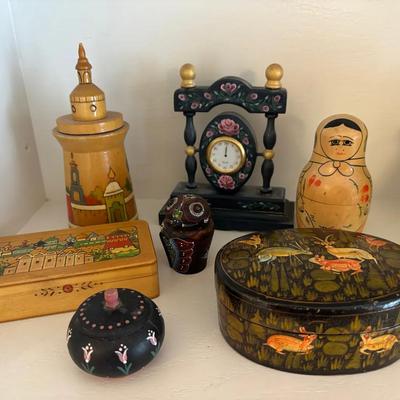 Hand Painted Wood Travel Collectibles