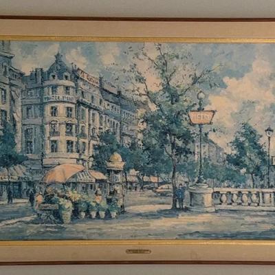 Andre Picot 'Boulevard Haussmann' Framed Print