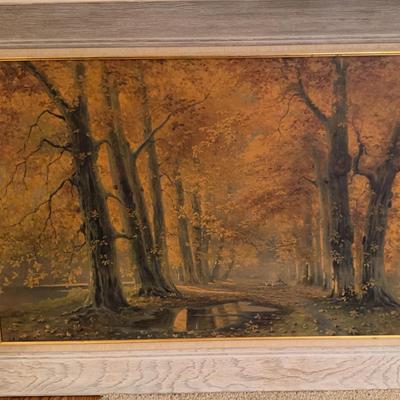 Autumn Landscape Painting, Signed by Artist