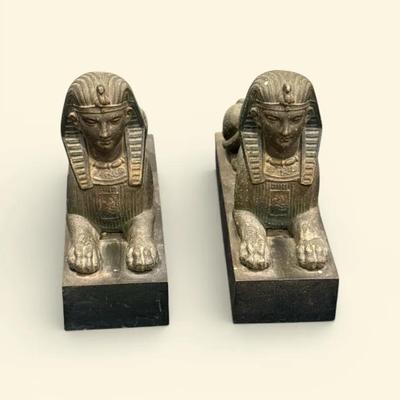 Pair of Collectible Sphinx Figurines/Bookends