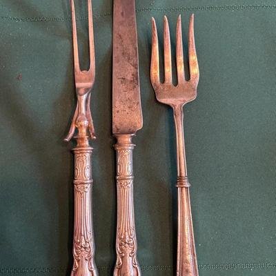 Vintage Knife And Fork Carving Set