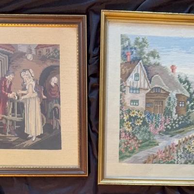 Framed Needlepoint Art