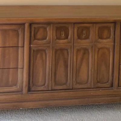 Walnut 9 Drawer Dresser By J.W. Robinson