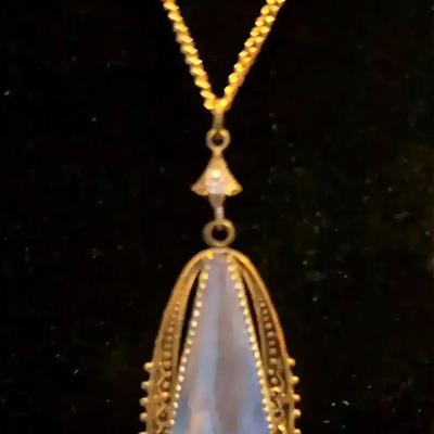 Beautiful Antique Pendant on Golden Necklace