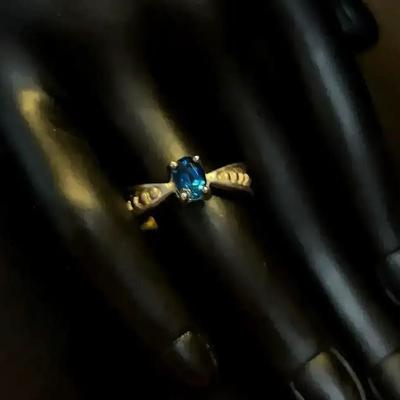 Vintage Topaz Sterling Ring Size 8