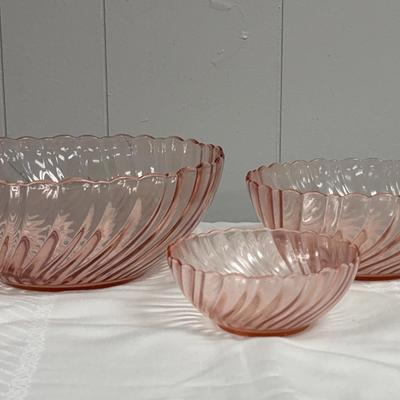 Pink Depression Glass Bowls