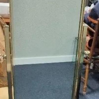 Vintage Gold Colored Full Length Standing Mirror 