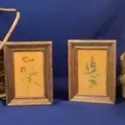 Botanical Art "Veronica Teocrium" and "Chimaphila Umbellata" Basket Assortment 