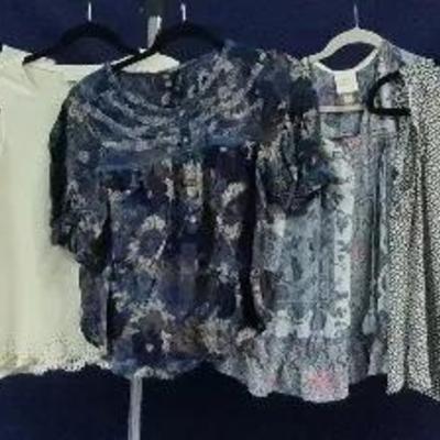 Women's Blouses Sizes Medium and Petite By Loft Intro and Knox Rose