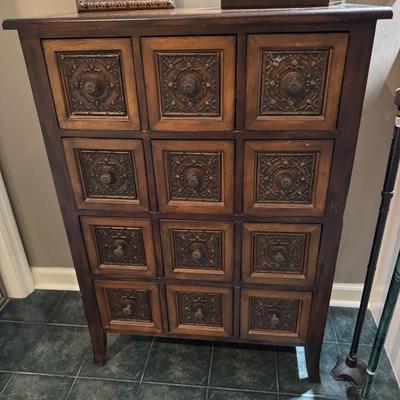 Sale Photo Thumbnail #160: 12 drawer wooden cabinet 