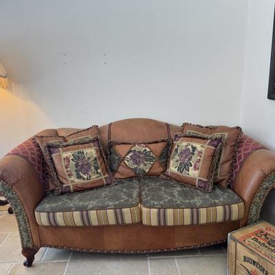 Sale Photo Thumbnail #114: Zimmerman Furniture Comfort Lux Leather and Upholstered Couch