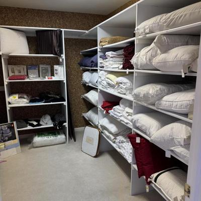 Sale Photo Thumbnail #230: Pillows and linens 