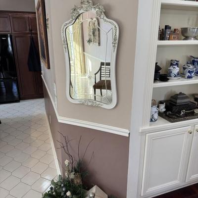 Sale Photo Thumbnail #168: Antique white mirror 