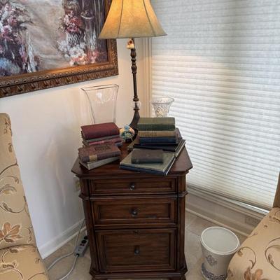 Sale Photo Thumbnail #106: Antique books and wooden file cabinet 