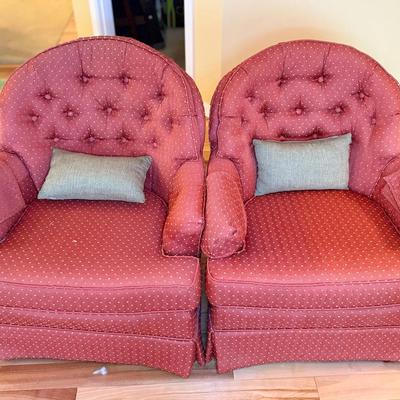 Woodmark tufted armchairs