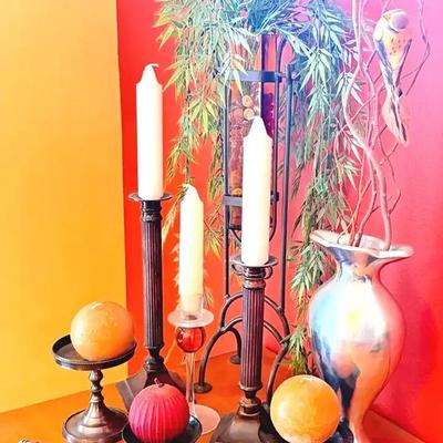 Home decor candle holders vase & more