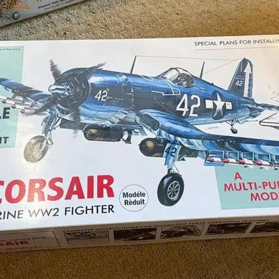 Guillow s f4u 4 corsair balsa wood model airplane kit.