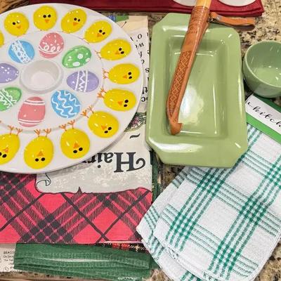 Vintage linens j. marttiini fillet knife & other serving items