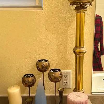 Candles candle holders.