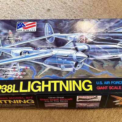 Guillow s lockheed p 38 lightning balsa wood model kit