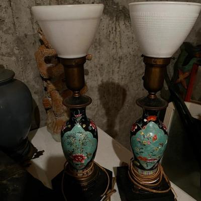 Sale Photo Thumbnail #36: Cloisonnie Table Lamps