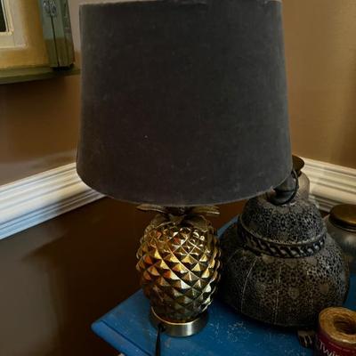 Sale Photo Thumbnail #29: Brass Pineapple Table lamp