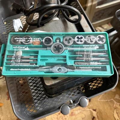 Sale Photo Thumbnail #51: 20pcs Metric Thread Tap Die Set Alloy High Hardness Hand Tools Set for Narrow Spaces