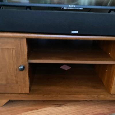 Solid Wood Media Console / TV Stand with Cabinet Storage