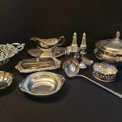 Vintage Silverplate Serving and Tableware Collection Assorted Pieces
